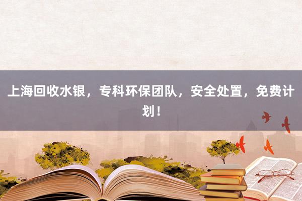 上海回收水银，专科环保团队，安全处置，免费计划！